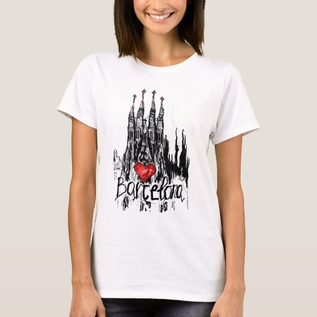 I Liebe Barcelona T-Shirt (Vorderseite)