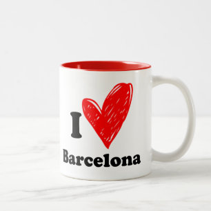 I Liebe Barcelona Zwei-Tonen-Kaffee-Tasse Zweifarbige Tasse