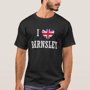 I Liebe Barnsley England Union Jack Flag Herz Engl T-Shirt
