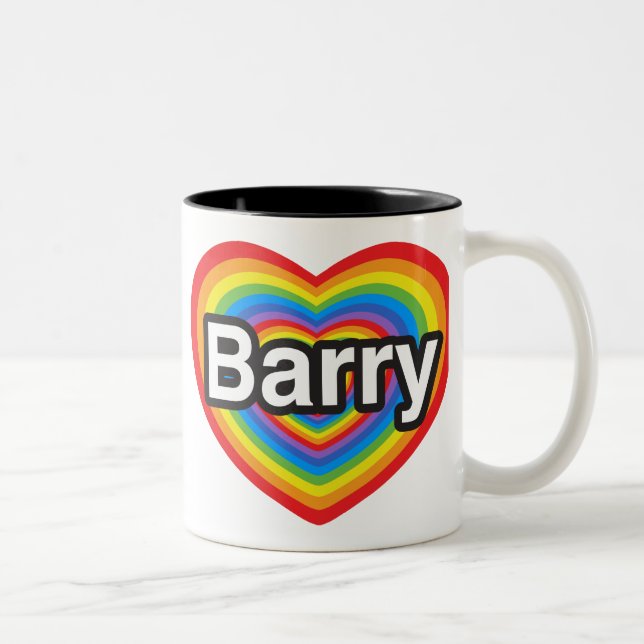 I Liebe Barry. Liebe I Sie Barry. Herz Zweifarbige Tasse (Rechts)