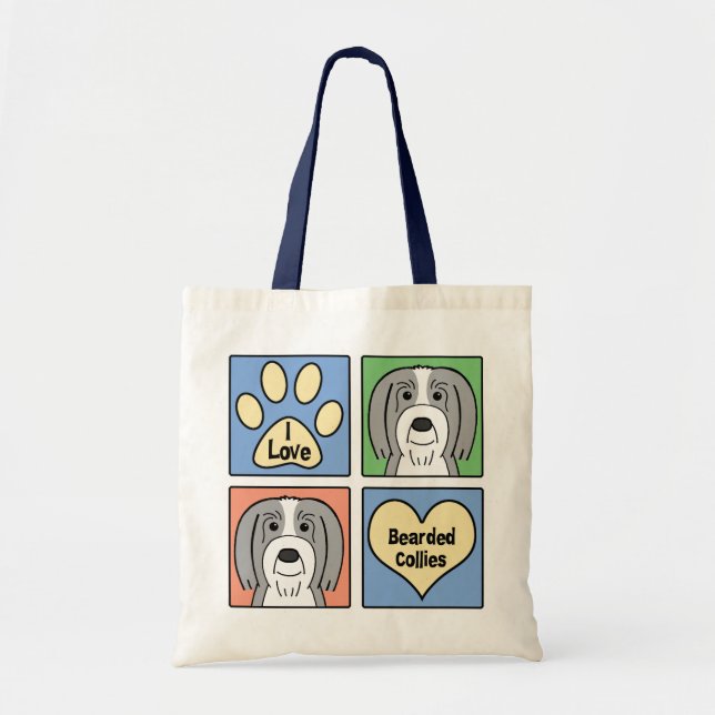 I Liebe-bärtiges Collies Tragetasche (Vorne)