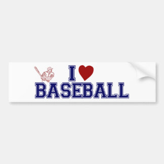 I Liebe-Baseball Autoaufkleber