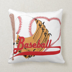 I Liebe Baseball - Ball, Bat, Baseball Glove Kissen
