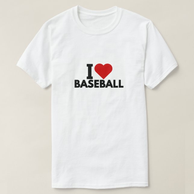 I Liebe Baseball - Baseball Lover T-Shirt (Design vorne)