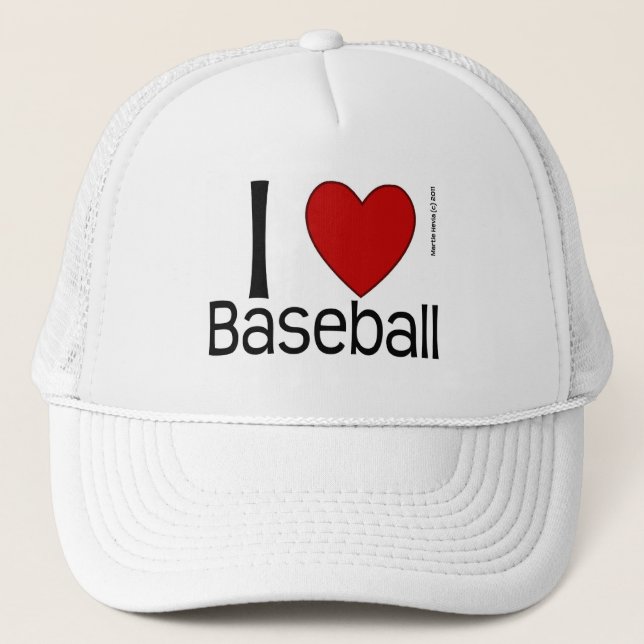 I Liebe Baseball - Hat Truckerkappe (Vorderseite)