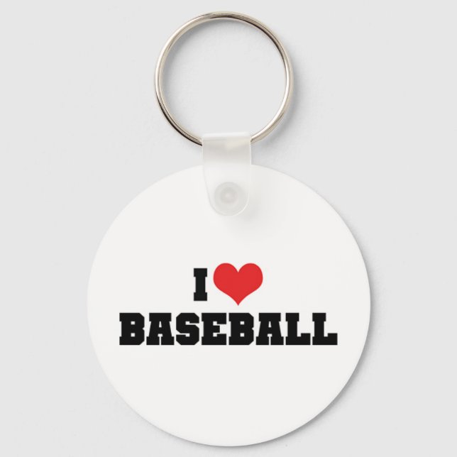 I Liebe Baseball Keychain Schlüsselanhänger (Vorderseite)