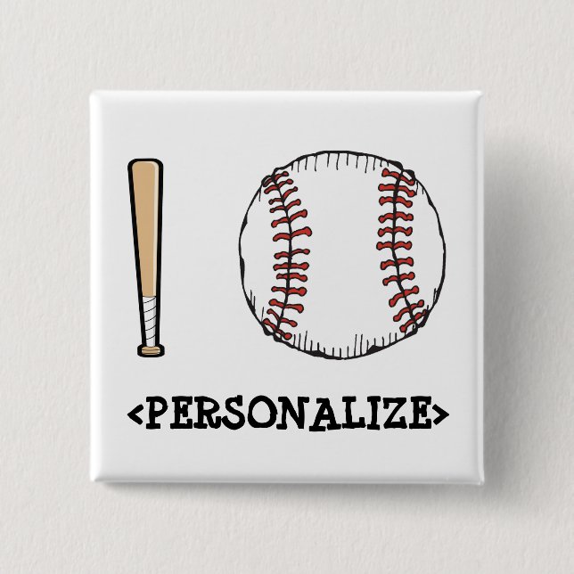 I Liebe (Baseball),<PERSONALIZE> Button (Vorderseite)