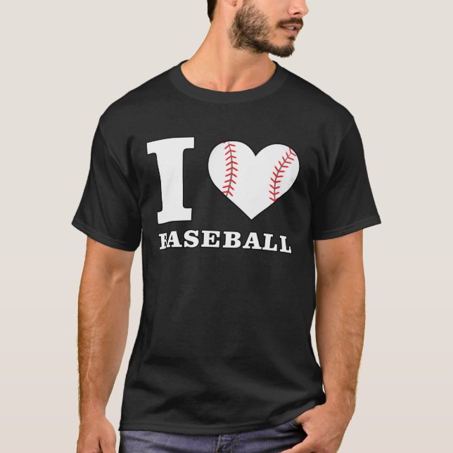 I Liebe Baseball T-Shirt (Vorderseite)