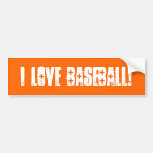 I Liebe Baseballwand / Laptop / Autoaufkleber