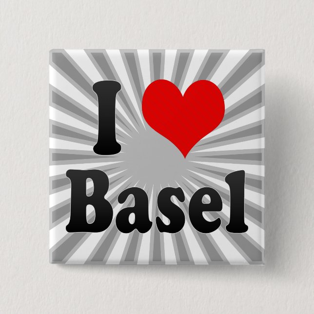 I Liebe Basel, die Schweiz Button (Vorderseite)