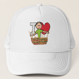 I Liebe Basket Weaving Truckerkappe