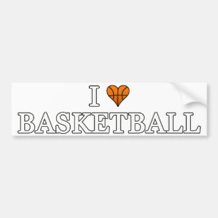 I Liebe-Basketball Autoaufkleber