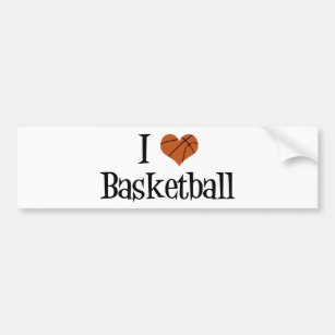 I Liebe Basketball Autoaufkleber
