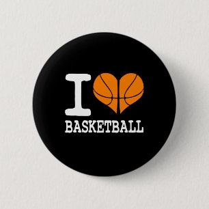 I Liebe Basketball Ball Sportathletik Lover Gesche Button