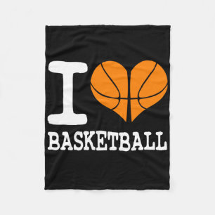 I Liebe Basketball Ball Sportathletik Lover Gesche Fleecedecke