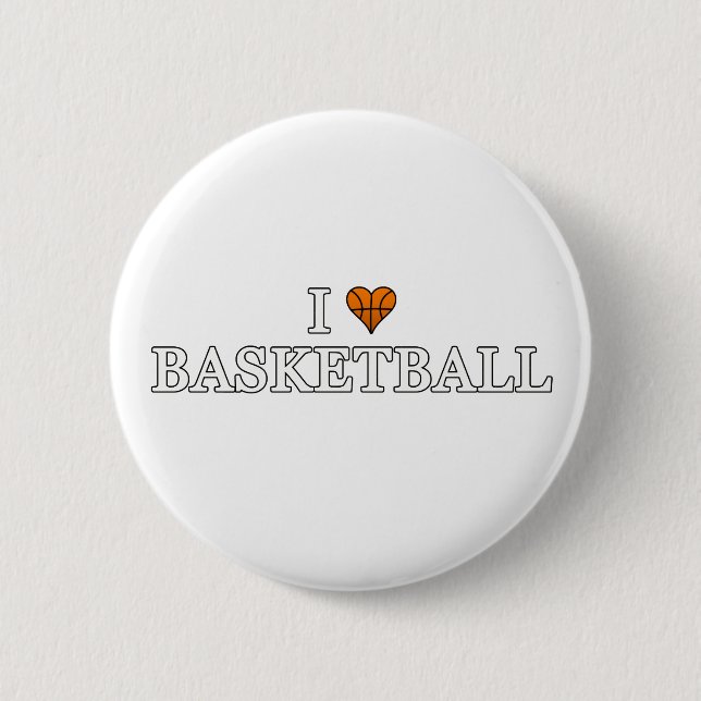 I Liebe Basketball Button (Vorderseite)
