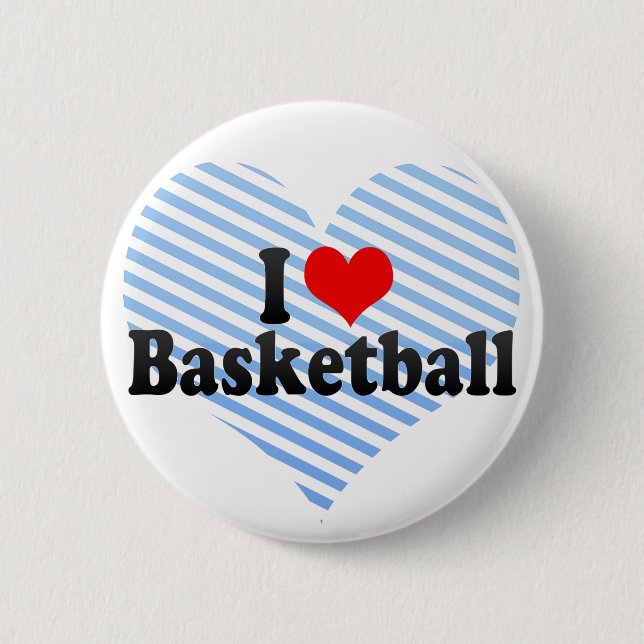 I Liebe Basketball Button (Vorderseite)