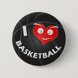 I Liebe-Basketball Button