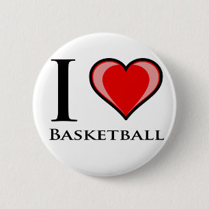 I Liebe-Basketball Button
