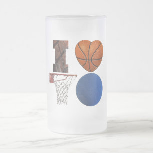 I Liebe Basketball Cup Mattglas Bierglas