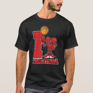 I Liebe Basketball liebt Hoop Pump Kinder Net Lieb T-Shirt