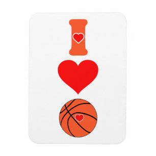 I Liebe Basketball Magnet