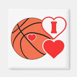 I Liebe Basketball Magnet