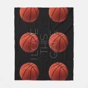 I Liebe Basketball Nah-up Fleecedecke