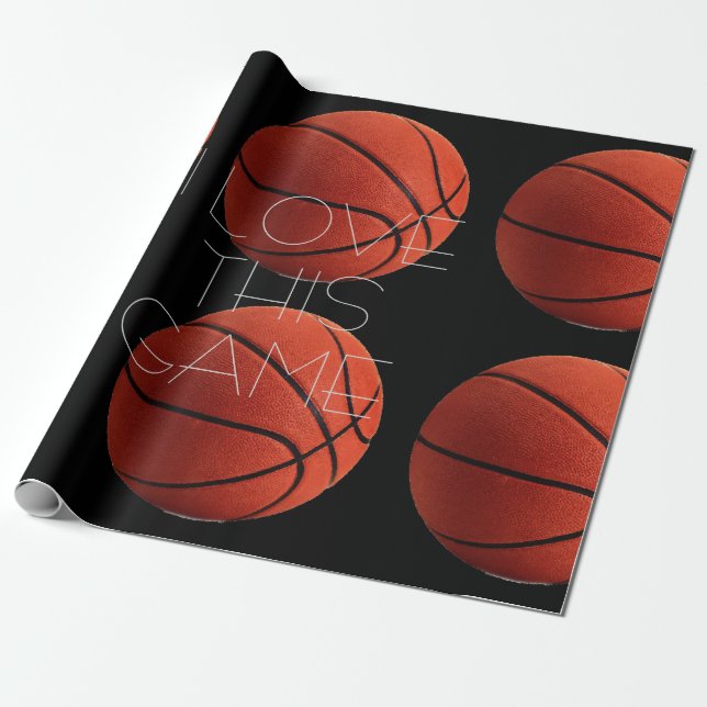 I Liebe Basketball Nah-up Geschenkpapier (Ungerollt)