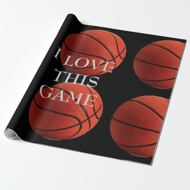 I Liebe Basketball Nah-up Geschenkpapier (Ungerollt)