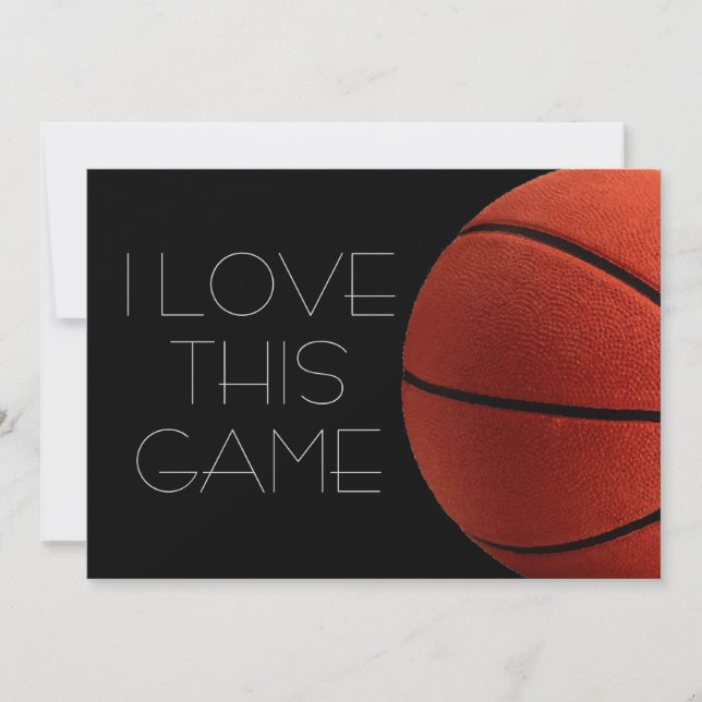 I Liebe Basketball Nah-up Karte (Vorderseite)