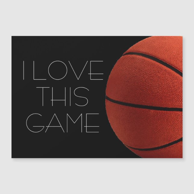 I Liebe Basketball Nah-up Magnetkarte (Vorderseite)