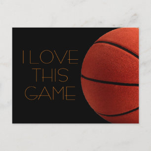 I Liebe Basketball Nah-up Postkarte