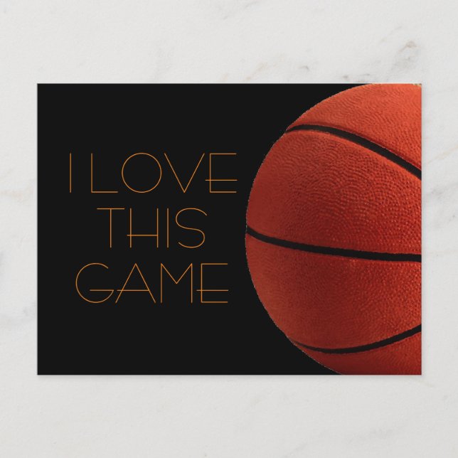 I Liebe Basketball Nah-up Postkarte (Vorderseite)