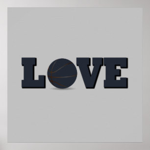 i Liebe Basketball Poster