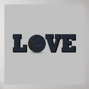 i Liebe Basketball Poster
