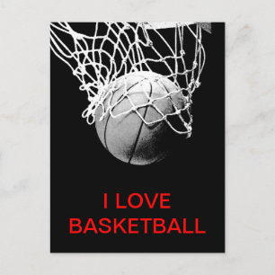 I Liebe Basketball Postkarte