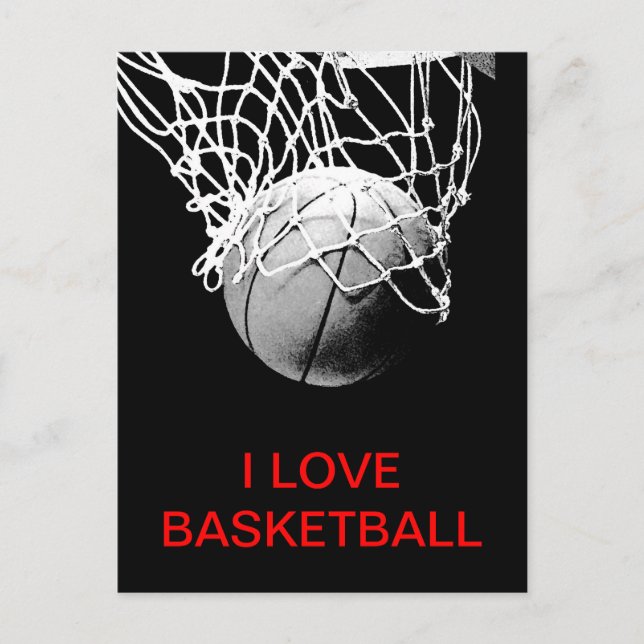 I Liebe Basketball Postkarte (Vorderseite)