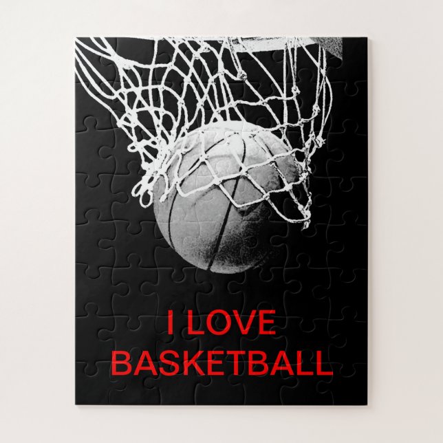 I Liebe Basketball Puzzle (Vertikal)