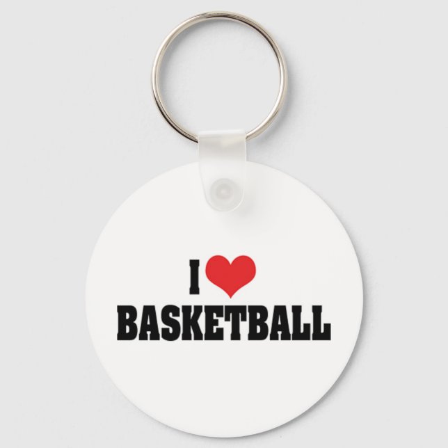 I Liebe Basketball Schlüsselanhänger (Vorderseite)