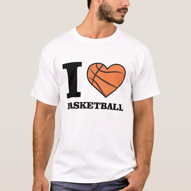 I Liebe Basketball T-Shirt (Vorderseite)