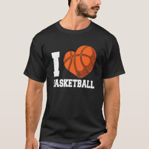 I Liebe Basketball Trainerteam Spieler T-Shirt