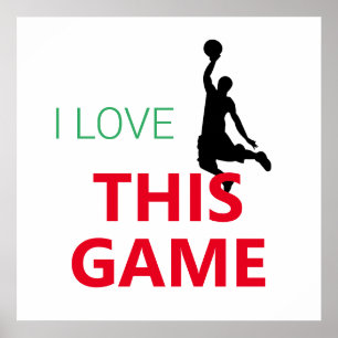 I Liebe Basketballspiel Poster