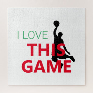 I Liebe Basketballspiel Puzzle