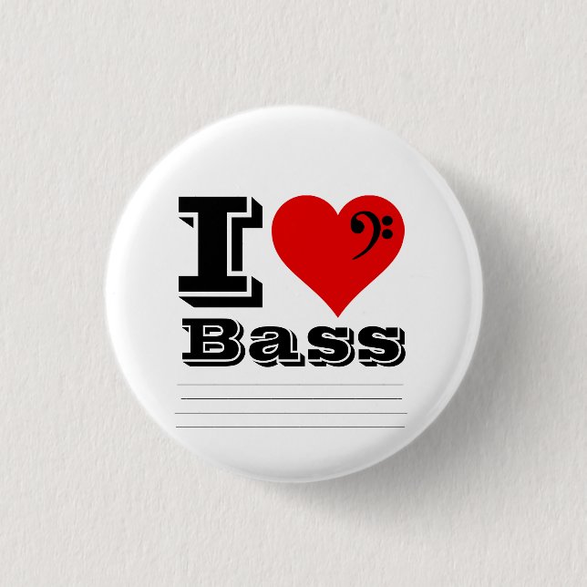 I Liebe Bass Button (Vorderseite)