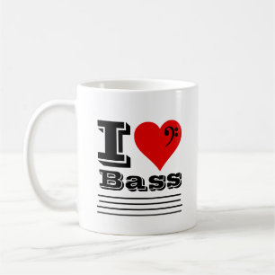 I Liebe Bass Coffee Tasse