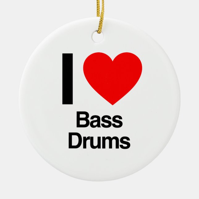 i Liebe Bass Drums Keramikornament (Vorne)
