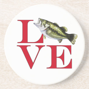 I Liebe Bass Getränkeuntersetzer