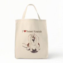 I Liebe Basset Tasche