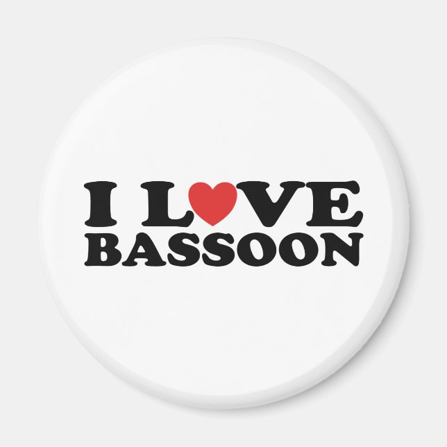 I Liebe Bassoon Magnet (Vorne)